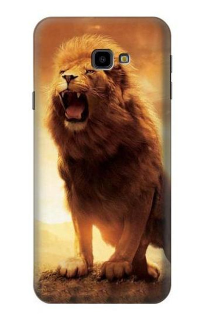 W1957 Lion Aslan Hard Case and Leather Flip Case For Samsung Galaxy J4+ (2018), J4 Plus (2018)