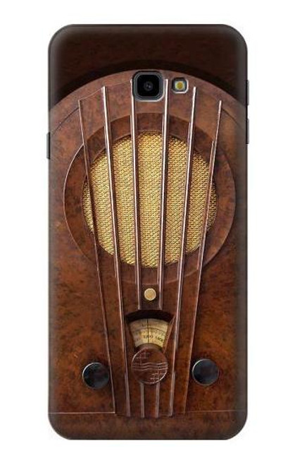 W2655 Vintage Bakelite Deco Radio Hard Case and Leather Flip Case For Samsung Galaxy J4+ (2018), J4 Plus (2018)
