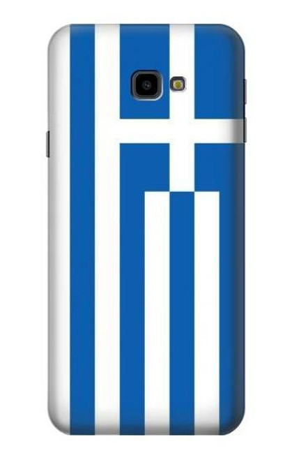 W3102 Flag of Greece Hard Case and Leather Flip Case For Samsung Galaxy J4+ (2018), J4 Plus (2018)