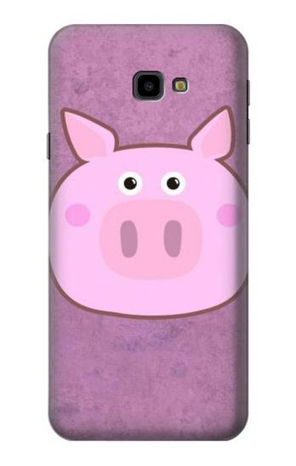 W3269 Pig Cartoon Hard Case and Leather Flip Case For Samsung Galaxy J4+ (2018), J4 Plus (2018)