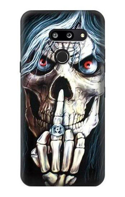 W0222 Skull Pentagram Hard Case and Leather Flip Case For LG G8 ThinQ