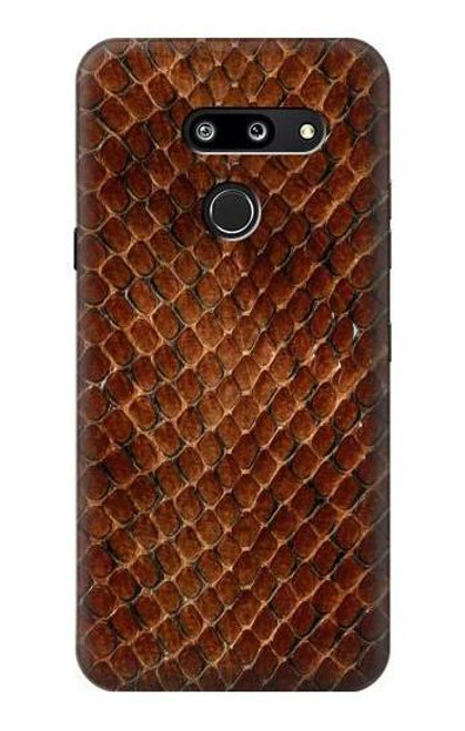 W0555 Snake Skin Hard Case and Leather Flip Case For LG G8 ThinQ