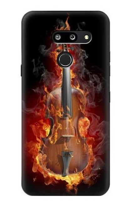 W0864 Fire Violin Hard Case and Leather Flip Case For LG G8 ThinQ