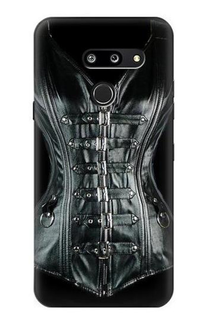 W1639 Gothic Corset Black Hard Case and Leather Flip Case For LG G8 ThinQ