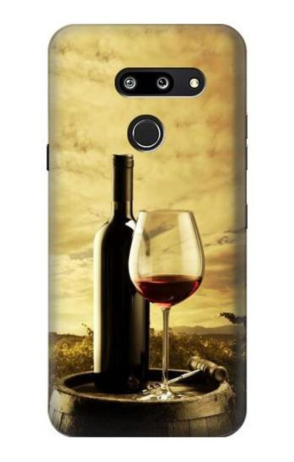 W2042 A Grape Vineyard Grapes Bottle Red Wine Hard Case and Leather Flip Case For LG G8 ThinQ