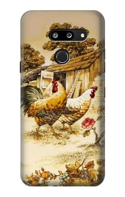 W2181 French Country Chicken Hard Case and Leather Flip Case For LG G8 ThinQ
