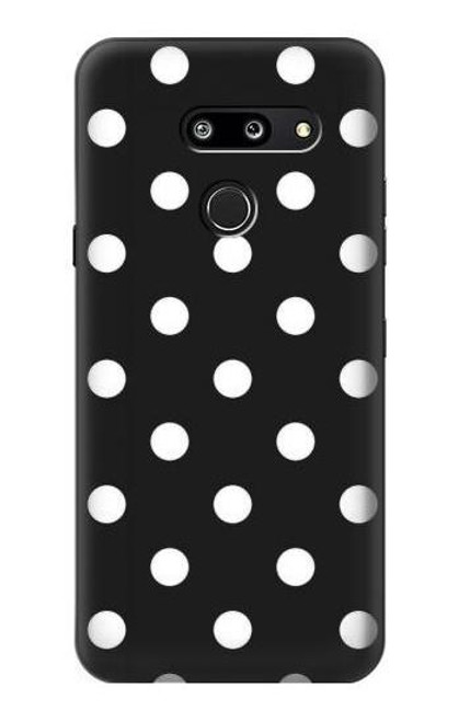 W2299 Black Polka Dots Hard Case and Leather Flip Case For LG G8 ThinQ