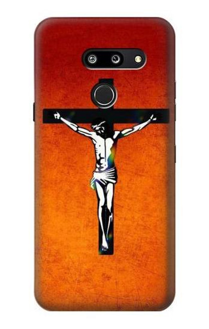 W2421 Jesus Christ On The Cross Hard Case and Leather Flip Case For LG G8 ThinQ