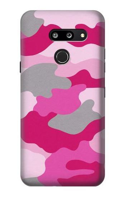 W2525 Pink Camo Camouflage Hard Case and Leather Flip Case For LG G8 ThinQ