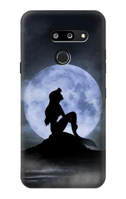 W2668 Mermaid Silhouette Moon Night Hard Case and Leather Flip Case For LG G8 ThinQ