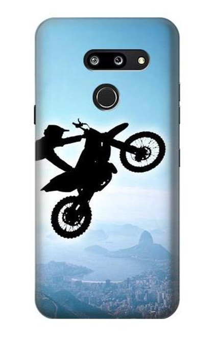 W2675 Extreme Freestyle Motocross Hard Case and Leather Flip Case For LG G8 ThinQ