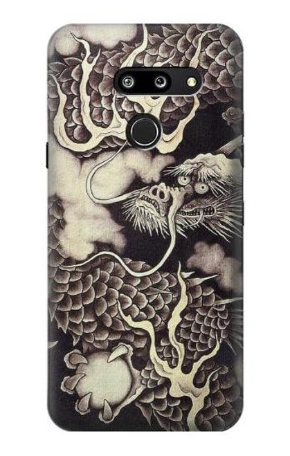 W2719 Japan Painting Dragon Hard Case and Leather Flip Case For LG G8 ThinQ