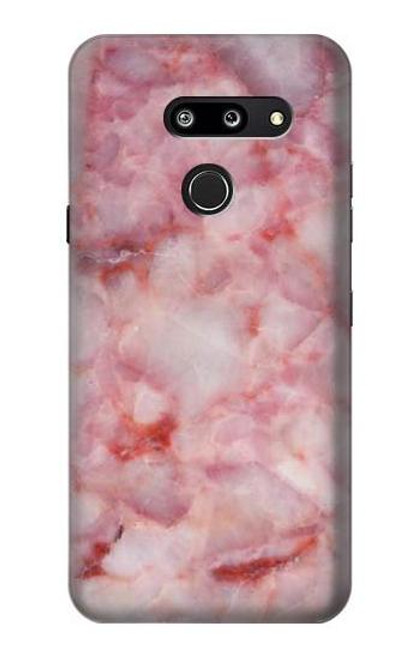 W2843 Pink Marble Texture Hard Case and Leather Flip Case For LG G8 ThinQ