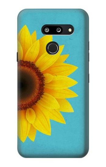 W3039 Vintage Sunflower Blue Hard Case and Leather Flip Case For LG G8 ThinQ