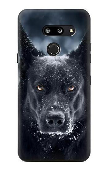 W3168 German Shepherd Black Dog Hard Case and Leather Flip Case For LG G8 ThinQ