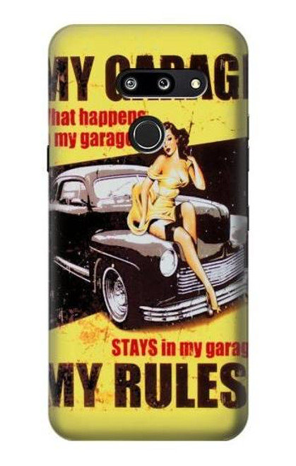 W3198 My Garage Pinup Girl Hard Case and Leather Flip Case For LG G8 ThinQ