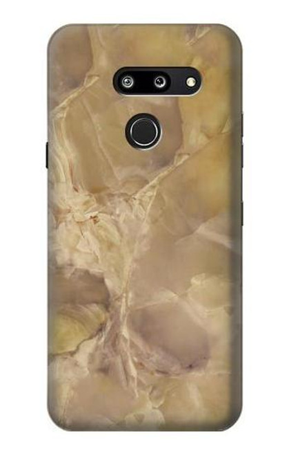 W3240 Yellow Marble Stone Hard Case and Leather Flip Case For LG G8 ThinQ