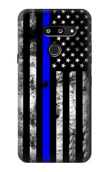 W3244 Thin Blue Line USA Hard Case and Leather Flip Case For LG G8 ThinQ