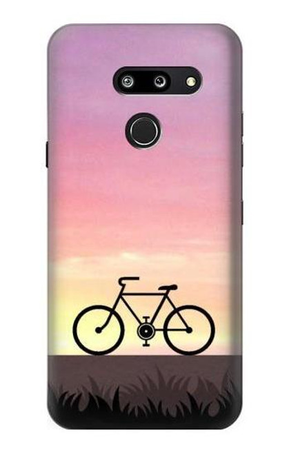 W3252 Bicycle Sunset Hard Case and Leather Flip Case For LG G8 ThinQ