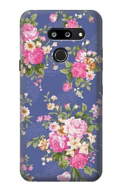 W3265 Vintage Flower Pattern Hard Case and Leather Flip Case For LG G8 ThinQ