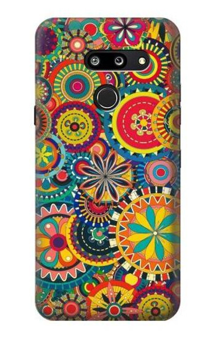 W3272 Colorful Pattern Hard Case and Leather Flip Case For LG G8 ThinQ