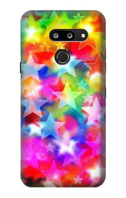 W3292 Colourful Disco Star Hard Case and Leather Flip Case For LG G8 ThinQ