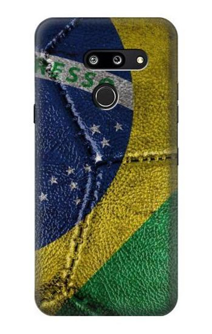 W3297 Brazil Flag Vintage Football Graphic Hard Case and Leather Flip Case For LG G8 ThinQ