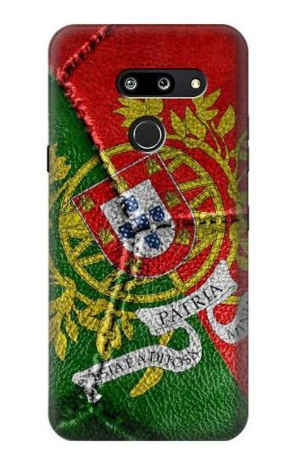 W3300 Portugal Flag Vintage Football Graphic Hard Case and Leather Flip Case For LG G8 ThinQ