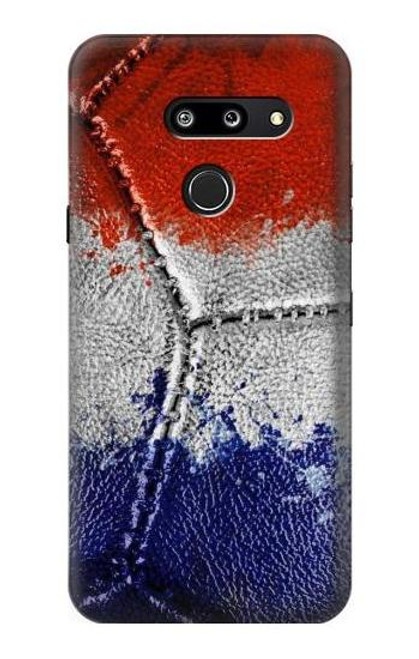 W3304 France Flag Vintage Football Graphic Hard Case and Leather Flip Case For LG G8 ThinQ