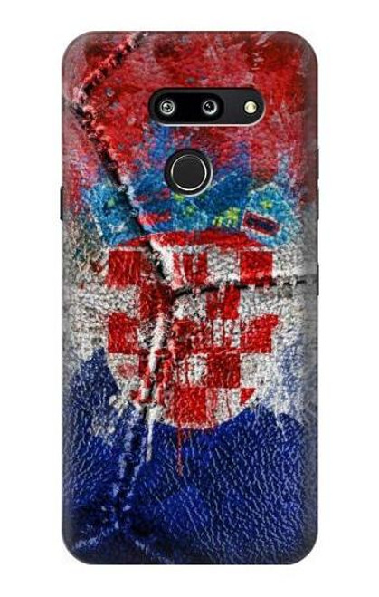 W3313 Croatia Flag Vintage Football Graphic Hard Case and Leather Flip Case For LG G8 ThinQ