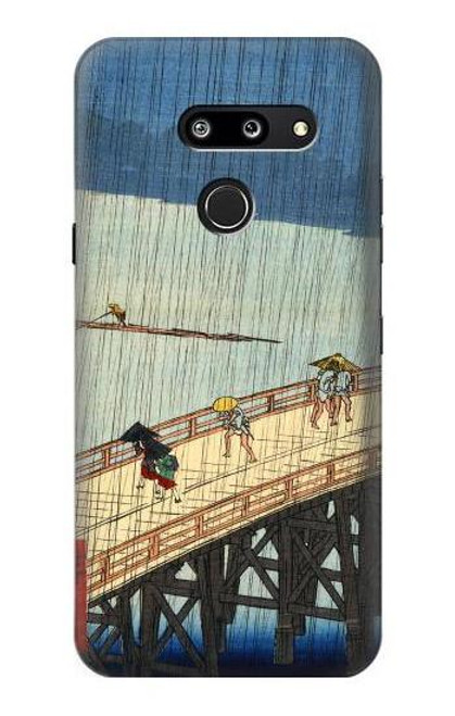 W3347 Utagawa Hiroshige Sudden shower Hard Case and Leather Flip Case For LG G8 ThinQ