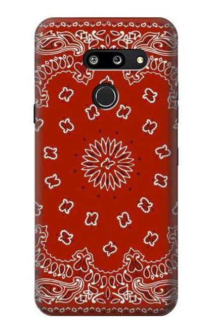 W3355 Bandana Red Pattern Hard Case and Leather Flip Case For LG G8 ThinQ