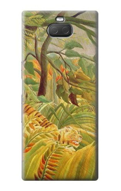 W3344 Henri Rousseau Tiger in a Tropical Storm Hard Case and Leather Flip Case For Sony Xperia 10 Plus