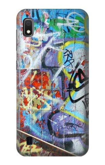 W0588 Wall Graffiti Hard Case and Leather Flip Case For Samsung Galaxy A10