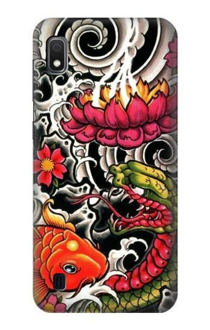 W0605 Yakuza Tattoo Hard Case and Leather Flip Case For Samsung Galaxy A10