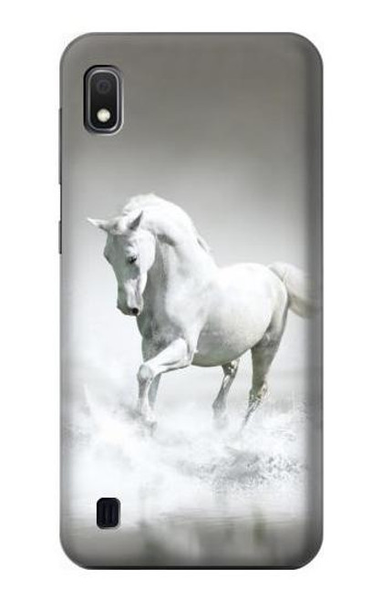 W0932 White Horse Hard Case and Leather Flip Case For Samsung Galaxy A10