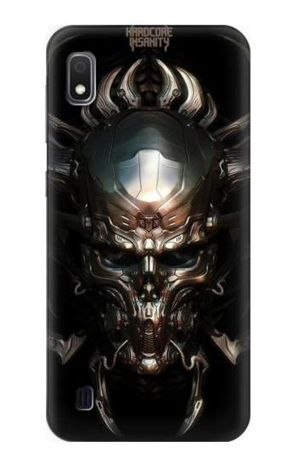 W1027 Hardcore Metal Skull Hard Case and Leather Flip Case For Samsung Galaxy A10