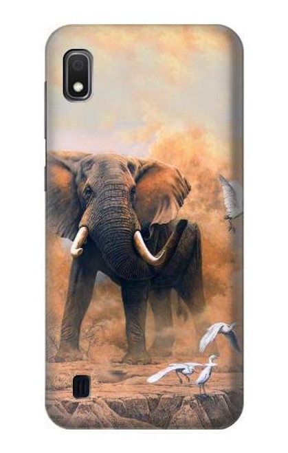 W1292 Dusty Elephant Egrets Hard Case and Leather Flip Case For Samsung Galaxy A10