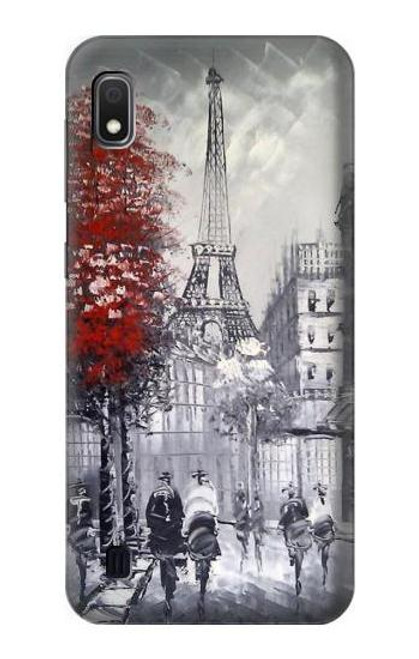W1295 Eiffel Painting of Paris Hard Case and Leather Flip Case For Samsung Galaxy A10