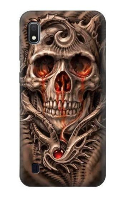 W1675 Skull Blood Tattoo Hard Case and Leather Flip Case For Samsung Galaxy A10