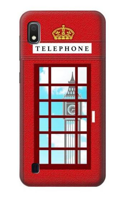 W2059 England British Telephone Box Minimalist Hard Case and Leather Flip Case For Samsung Galaxy A10