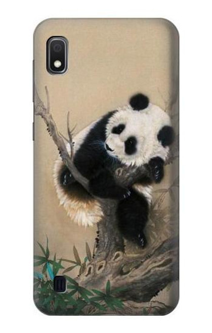 W2210 Panda Fluffy Art Painting Hard Case and Leather Flip Case For Samsung Galaxy A10