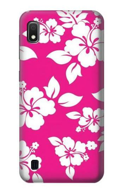 W2246 Hawaiian Hibiscus Pink Pattern Hard Case and Leather Flip Case For Samsung Galaxy A10