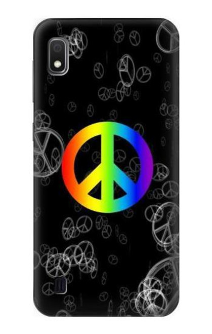 W2356 Peace Sign Hard Case and Leather Flip Case For Samsung Galaxy A10