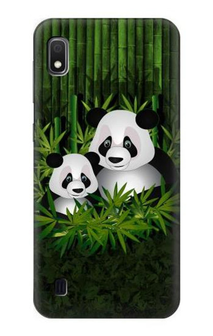 W2441 Panda Family Bamboo Forest Hard Case and Leather Flip Case For Samsung Galaxy A10