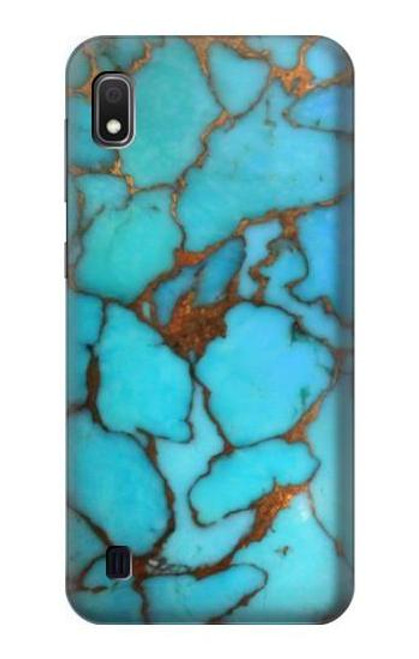 W2685 Aqua Turquoise Gemstone Graphic Printed Hard Case and Leather Flip Case For Samsung Galaxy A10