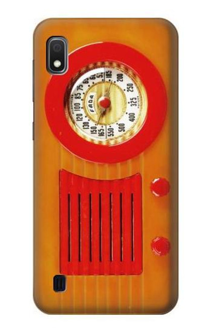 W2780 Vintage Orange Bakelite Radio Hard Case and Leather Flip Case For Samsung Galaxy A10