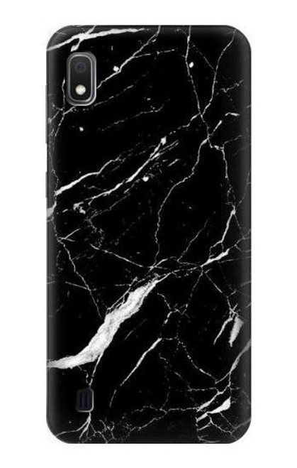 W2895 Black Marble Graphic Printed Hard Case and Leather Flip Case For Samsung Galaxy A10