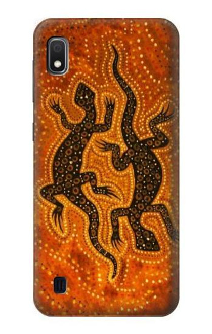 W2901 Lizard Aboriginal Art Hard Case and Leather Flip Case For Samsung Galaxy A10