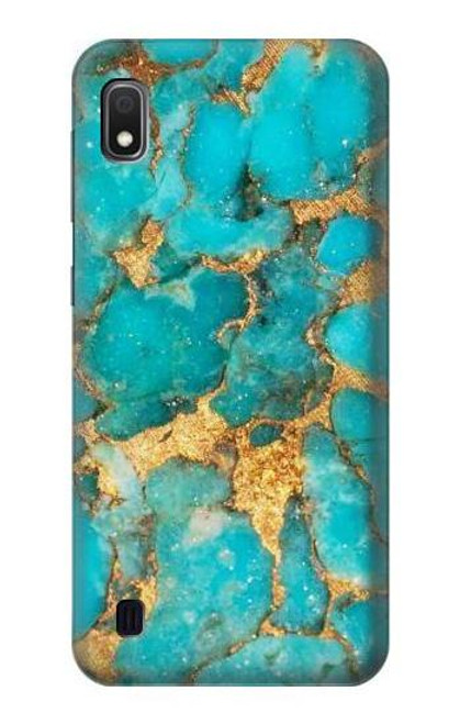 W2906 Aqua Turquoise Stone Hard Case and Leather Flip Case For Samsung Galaxy A10